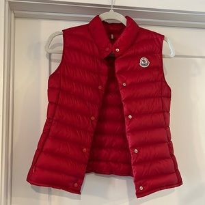 Moncler Girls Raspberry Puffer Vest